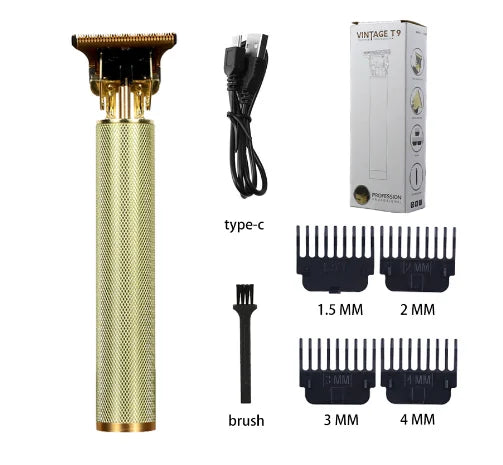 Kabelloser Haarschneider & Trimmer Set Für Männer – Zero-Gap, 7 Führungskämme, LED-Anzeige, Für Zu Hause & Salon
