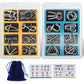 Metall Puzzle Ring achtteilig blaue Version Denksportaufgaben