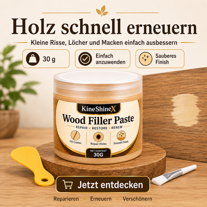 Holzspachtelmasse zum Ausbessern von Rissen und Löchern an Möbeln – Reparaturset