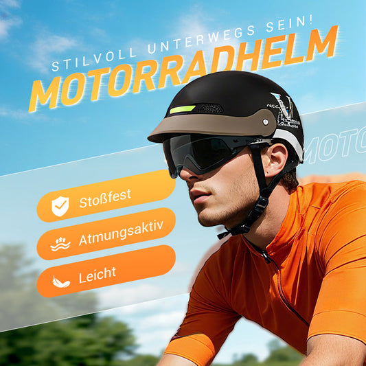 🛡️Atmungsaktiver, leichter und stoßfester Motorradhelm🏍️50 % Rabatt💥