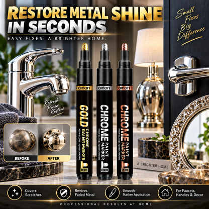 Restore Metal Shine Instantly! Scratch Repair Chrome Paint Marker