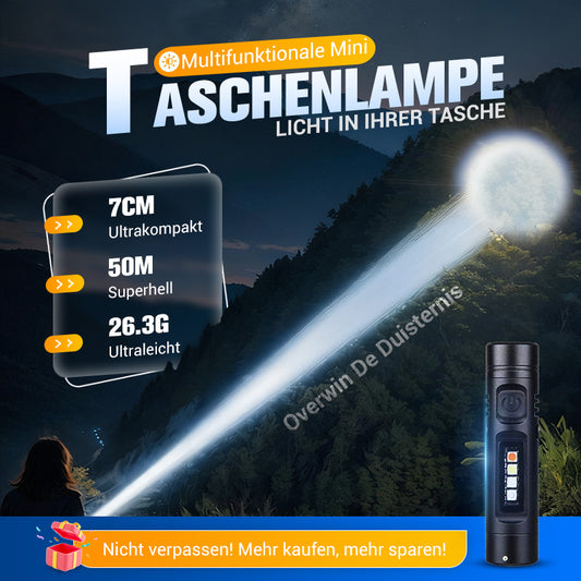 Multifunktionale Mini-Taschenlampe aus Aluminiumlegierung