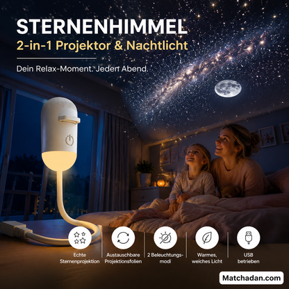 🔥50 % RABATT!🔥2-in-1-Sternenhimmel-Projektor & Nachtlicht