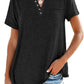 Modische feste Farbe Tasche Kurzarm T-Shirt
