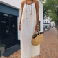 🏖️Last Day Sale 50 % RABATT💕20.000+ VERKAUFT! ⚡Damen-Casual Rückenloses Spaghetti-Träger-Maxi-Kleid