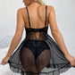Feminines Pyjama-Set mit V-Ausschnitt und Spitzen-Camisole