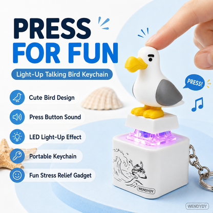 „Mine Little Bird“ – sprachgesteuerter, leuchtender elektronischer Schlüsselanhänger: Kreativer Schlüsselanhänger in Entenform zum Drücken