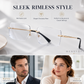 👓 Anti-Blaulicht-Brille randlos – Schutz & Stil! HD-Gläser, Leicht & Bequem den ganzen Tag! ✨