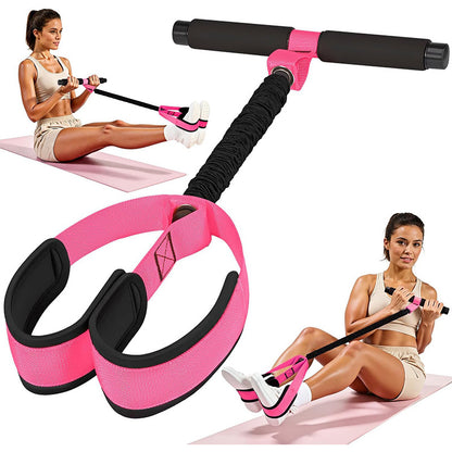 Widerstandsband mit Griffen – Ganzkörpertraining für Bauch, Beine, Arme und Rumpf, Heimfitness-Trainer