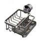 🔥 HOT SALE! Rostfreie Wasserhahn-Ablage aus Weltraum-Aluminium – Schluss mit Rost & Chaos am Waschbecken – langlebig, stabil & ideal für Küche & Bad 🚿✨