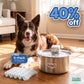 Automatic water sensor pet drinking machine for cats and dogs. Continuous circulating fresh water intelligent drinking machine.