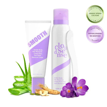 💜KLENIMORE™  Sanftes & schmerzfreies Haarentfernungscreme-Duo für empfindliche Haut
