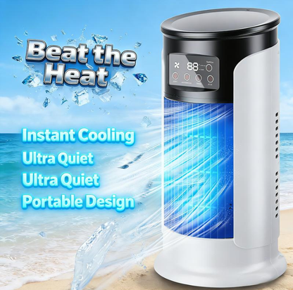 🌬️💨Luftkühler 3-in-1 – Ventilator, Verdunstungskühler & Luftbefeuchter 🌿❄️ Flüsterleiser Motor, 6 Stufen, Timer bis 6h, USB-tragbar – ideal für Schlafzimmer & Büro.