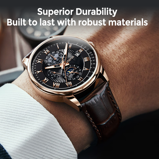 Klassische und stilvolle Quarzuhr für Herren