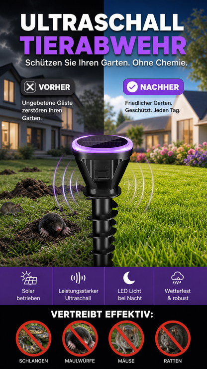 🔥 Heute -50 %! 🐭 Solar-Ultraschall-Mäusevertreiber