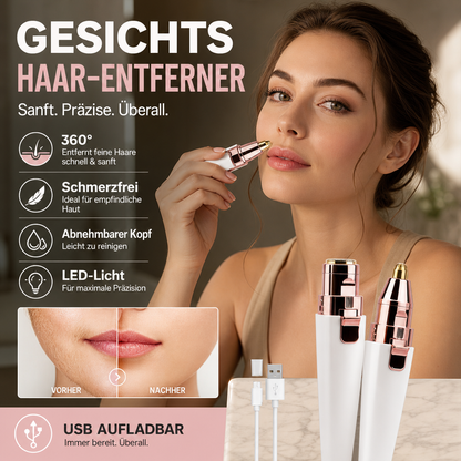 💗Letzter Tag Sonderverkauf! ✨2-in-1 Gerät zur Entfernung von Augenbrauen und Gesichtshaaren für Frauen
