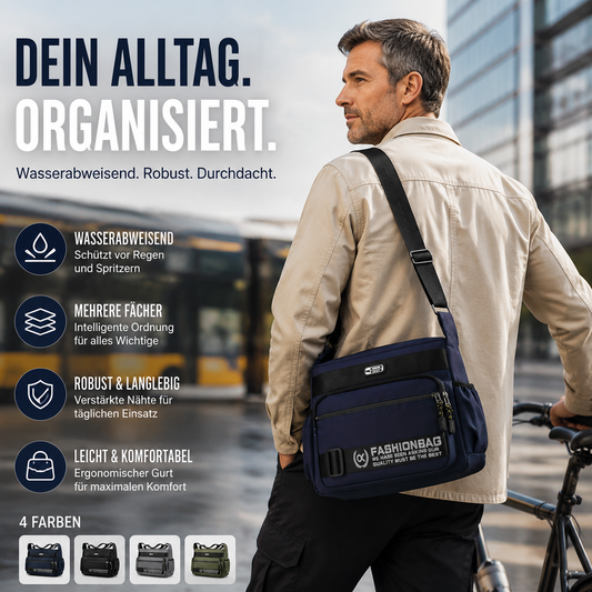 🔥 Heute -50 %! 🎒 Herren Umhängetasche mit vielen Fächern