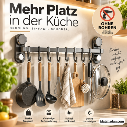 Multifunktionales, neues Wandregal für die Küche – zum Aufhängen, ohne Bohren