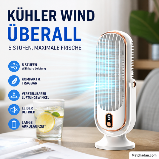 🥳HEISSER SALE 2026🥳💞50.000+ VERKAUFT!👵  Tragbarer Tischventilator mit Klimaanlage und 5 Windgeschwindigkeiten