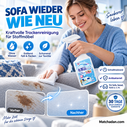 Reinigungsmittel für Stoffsofas, Trockenreinigungsmittel zur Entfernung von Fettflecken auf Stoffbezügen