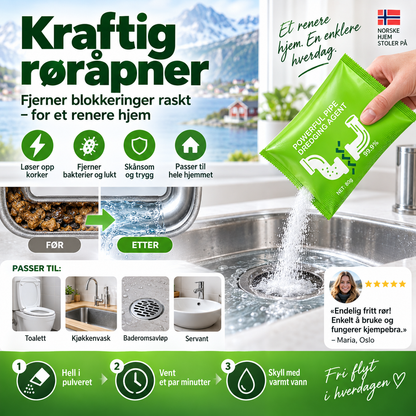 🧪 Abflussreiniger-Pulver – wirksam gegen Haare und Fett. Rohrschonend – reinigt Waschbecken, Toilette und Abfluss! 💪🌿
