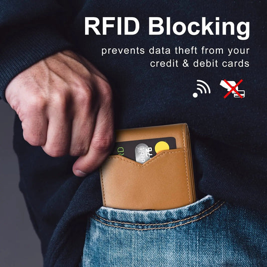 🔥49% Rabatt🔥GSOIAX RFID-Blockierende Herren-Geldbörse 👔 | Ultradünn (0,8 Zoll) mit 11 Kartenfächern & 5 Jahre Garantie – Perfekt für Reisen & Business