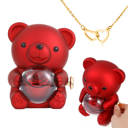 ⏰🌹 Valentine's Day Überraschungsverkauf 49% RABATT!!💝 Niedlicher Teddybär mit Ewiger Rose 🌹+ Teddybär
