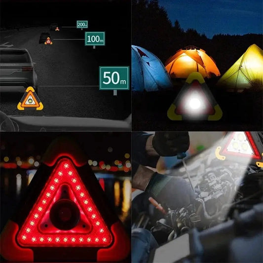 🚗Großes Sonderangebot – 50 % Rabatt🆘3-IN-1 Dreieckige Solar-Notfall-Signalleuchte für den Straßenrand✨