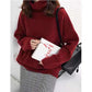 Hochgeschlossener, wattierter Pullover mit Schlabberlook