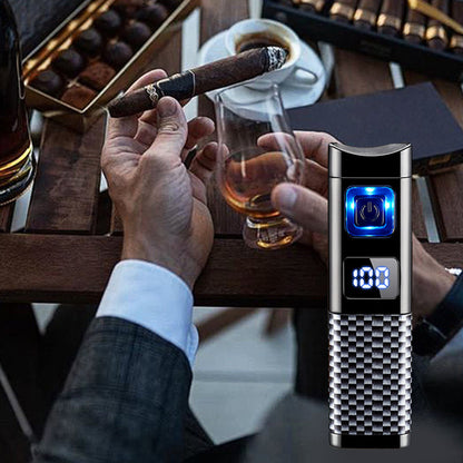 🔋Intelligentes Feuerzeug mit LED-Leistungsanzeige und extrem leistungsstarker blauer Flamme