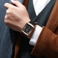✨LAST DAY SALE 50% RABATT✨ Ultradünne Herrenuhr mit quadratischem Maschengürtel und Quarz
