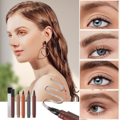 ✏️ KAUFE 1, ERHALTE 1 GRATIS! 🎉 4-in-1 Augenbrauenstift – Wasserdicht, Präzise & Natürlich Aussehend 💄📦