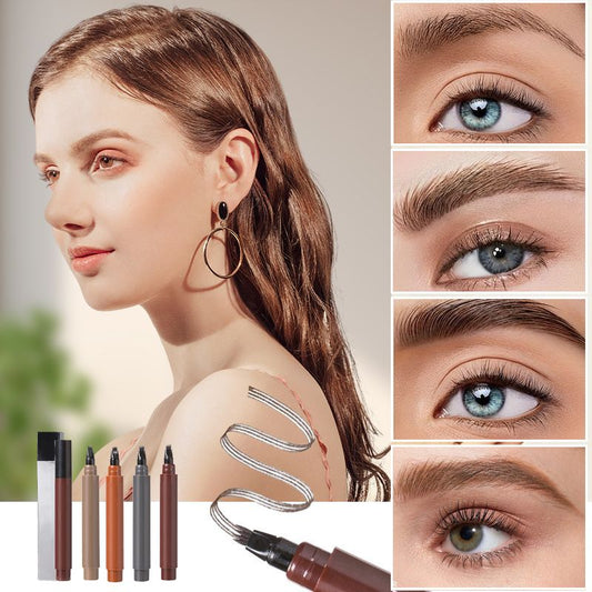 ✏️ KAUFE 1, ERHALTE 1 GRATIS! 🎉 4-in-1 Augenbrauenstift – Wasserdicht, Präzise & Natürlich Aussehend 💄📦