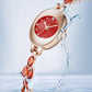 Womne's farbige Zirkon-Armbanduhr