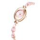 Womne's farbige Zirkon-Armbanduhr