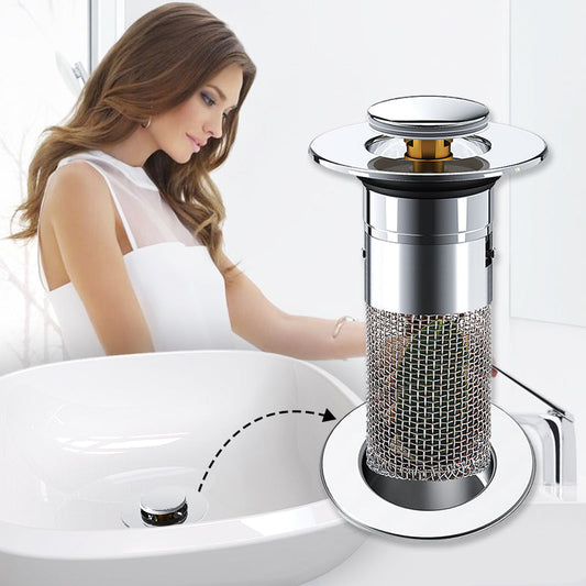 🚰 KAUFE 2, ERHALTE 1 GRATIS! 💧 Edelstahl-Waschbeckenfilter – Langlebig, feinmaschig & leicht zu reinigen – Fängt Schmutz zuverlässig auf & passt auf die meisten Waschbeckenabflüsse 🧼