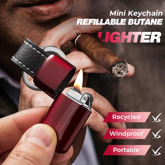 Mini-Schlüsselanhänger Nachfüllbares Butan-Feuerzeug