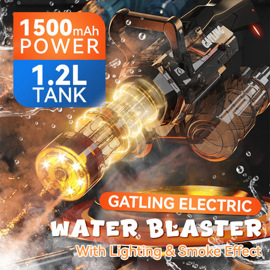 Gatling Electric Water Blaster mit Beleuchtung und Raucheffekt