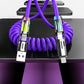 Kompaktes 4-in-1-Auto-Ladekabel mit Aufrollmechanismus