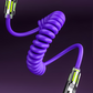 Kompaktes 4-in-1-Auto-Ladekabel mit Aufrollmechanismus