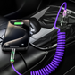 Kompaktes 4-in-1-Auto-Ladekabel mit Aufrollmechanismus