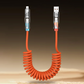 Kompaktes 4-in-1-Auto-Ladekabel mit Aufrollmechanismus