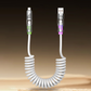 Kompaktes 4-in-1-Auto-Ladekabel mit Aufrollmechanismus