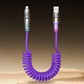Kompaktes 4-in-1-Auto-Ladekabel mit Aufrollmechanismus