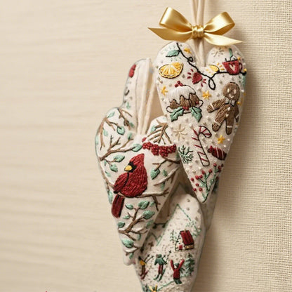 🩷Herzförmiges Handstickerei-Weihnachtsset