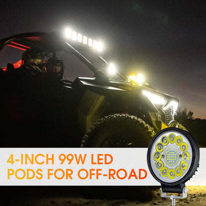💡4-Zoll-LED-Pod mit 99 W für Offroad-Anwendungen✨