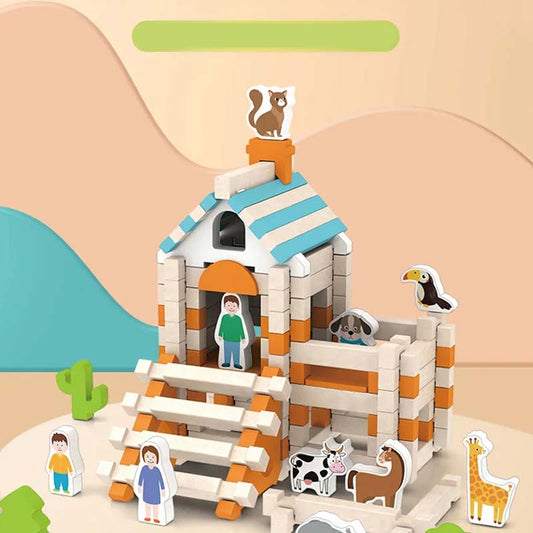 🔥Solange der Vorrat reicht 58% Rabatt!🎉Pädagogische Holzbausteine