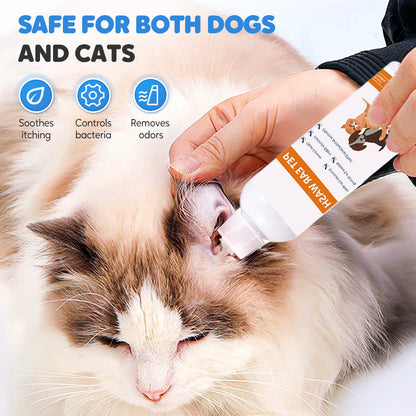 📢✨ Ohrenreiniger für Haustiere – Sanfte Formel mit beruhigender Aloe Vera für Hunde und Katzen, beugt Infektionen und Geruchsbildung vor 🌿