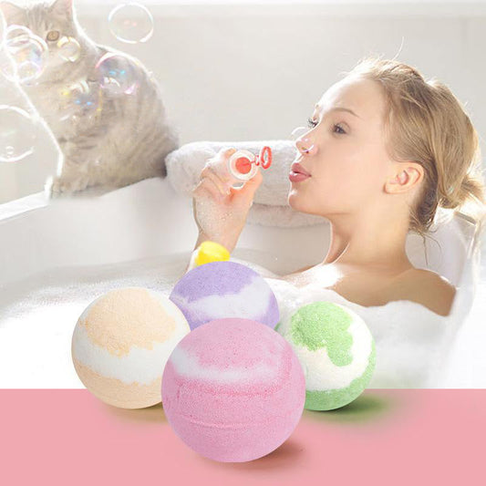 Duftende Peeling-Badesalz-Kugeln