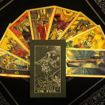 🔥Neujahrsaktion 50% RABATT✨Entdecken Sie die mystische Welt des Tarot-Goldfolien-Tarots